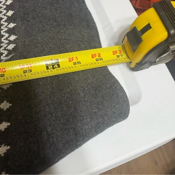 T by Talbots grey, black, and white Fair Isle print longline cowl neck sweater - Picture 10 of 10